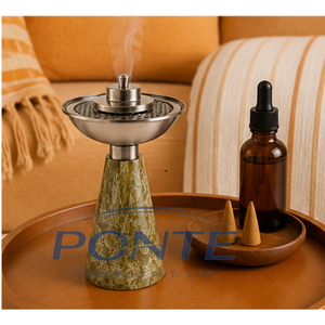 Quemador de incienso árabe moderno de resina y metal, soporte de incienso hecho a mano, Mabkhara para Oud y fragancia del hogar, elegante decoración islámica. - Product Image 4