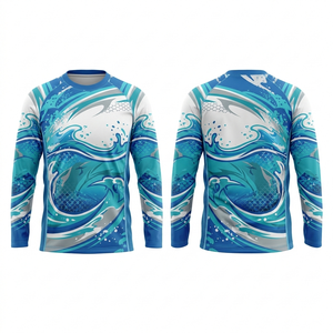 Camiseta de Pesca Unisex Personalizada por Sublimación, 100% Poliéster, Transpirable, de Secado Rápido, Antibacteriana, que Absorbe la Humedad, con Protección UV - Product Image 2