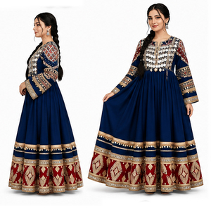 Nuevo Vestido Afgano Kuchi para Mujer, Salwar Kameez Tradicional Hecho a Mano, Ropa de Boda, Corte Holgado, Vestido Étnico Afgano Kuchi - Product Image 6