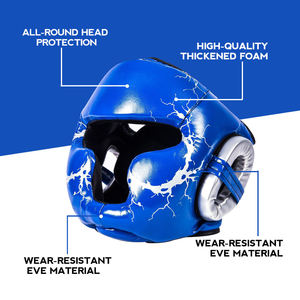 Casque de protection MMA personnalisable de qualité supérieure, casque de boxe à visière ouverte, protection contre les chocs, équipement d'entraînement pour adultes et jeunes - Product Image 2