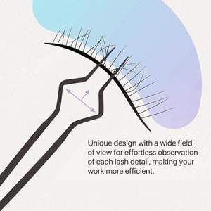 Pince à épiler de précision dorée pour extensions de cils – Conception unique, utilisation facile, outils d'application pour cils en bande complète - Product Image 5