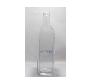 Bouteille en verre de 1L vide de qualité alimentaire pour l'huile d'olive, l'huile de cuisson, le vinaigre, les sauces – Emballage réutilisable et durable – Vente en gros - Product Image 2