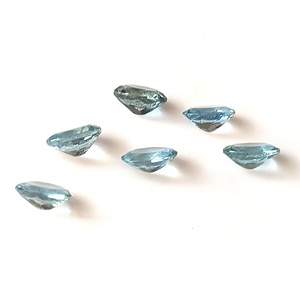 Aguamarina Natural de Santa María de Alta Calidad, Calibrada, Corte Ovalado de 7x5 mm, 3.60 Quilates, Facetada, 6 Piezas, Gema Suelta para Joyería - Product Image 4