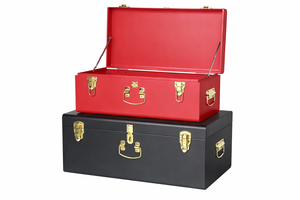 Baúl metálico de lujo de colores, caja de almacenamiento de diseño, baúl de almacenamiento de calidad de exportación, baúl de almacenamiento de estilo vintage - Product Image 6