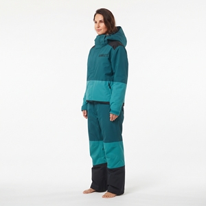 Combinaison de ski d'hiver pour femmes, imperméable, chaude, coupe-vent, veste à capuche, vêtements de ski en plein air - Product Image 2