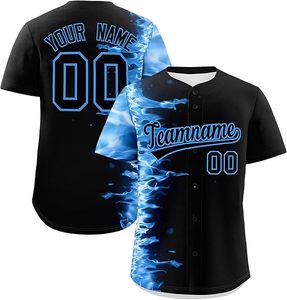 Custom Soft <b>Baseball</b> Jersey for Men Women Youth Gradient Button Shirts Personalized Team Name Number Sublimation Plus Size - Product Image 4