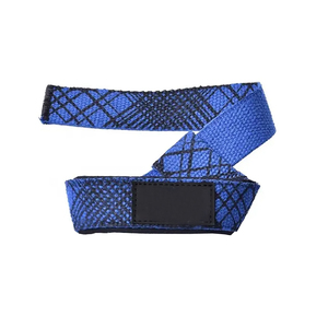 Blue Weightlifting <b>Straps</b> with Anti-Slip Design <b>Velcro</b> Closure for Gym Use Unisex Weightlifting <b>Straps</b> For Sale - Product Image 2