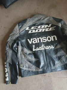 Chaqueta de Motociclista Aim Leon Dore X Vanson, de Cuero Vacuno Negro, Ecológica, Resistente al Viento, Estilo Clásico Urbano - Product Image 5