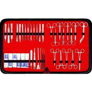 Kit de dissection chirurgical professionnel Caronia - 160 pièces en acier inoxydable, instruments certifiés CE pour usage médical - Product Image 1