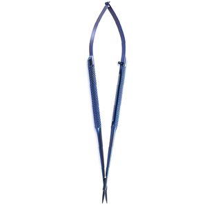 Micro-ciseaux manuels bleus de haute précision, en acier inoxydable de qualité supérieure, certifiés CE, instruments chirurgicaux polyvalents - Product Image 1