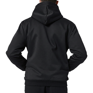 Sweat à capuche zippé contrastant pour homme, 240g, en polaire polyester, pull-over entièrement zippé, sweat-shirt moderne personnalisé, veste à capuche pour homme, vêtement d'extérieur streetwear - Product Image 1