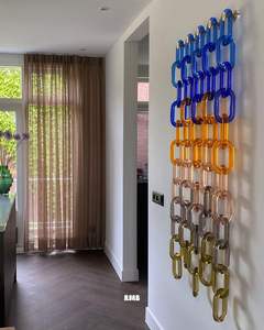 Cadena de eslabones de resina marrón, decoración para el hogar, adorno para colgar en la pared, cadenas de resina hechas a mano para sala de estar, accesorios de decoración de interiores - Product Image 2