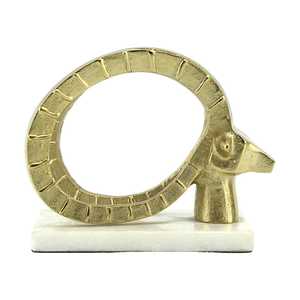 Jaffs Exports 14.5cm H X 10.5cm W X 18.5cm L Aluminium Ram Head Sculpture Contemporary Animal Figurine Tabletop Decor Living - Product Image 3