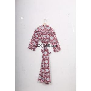 Suéter Tejido a Mano 100% Algodón con Estampado Floral Digital, Cuello en V, Cierre con Cordón, Manga Larga, Transpirable, para Mujer - Product Image 1