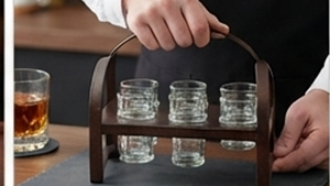 Soporte de Madera Premium Duradero para Vasos de Chupito, Tipo Rectangular de Pie, Hecho a Mano, Contemporáneo, Estante de Almacenamiento para Encimera No Plegable - Product Image 5
