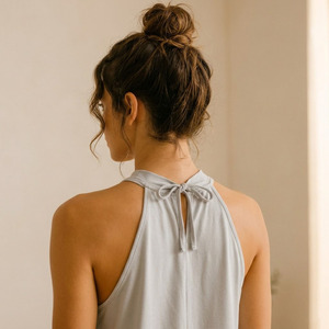Ensemble de vêtements de détente pour femmes en tricot 95% Tencel 5% Spandex, pyjamas respirants pour femmes, vêtements de détente pour dormir - Product Image 3