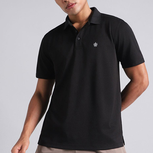 Latest Fashionable Customized Anti-Wrinkle Quick Dry <b>Vintage</b> Men's Short Sleeve Pique for <b>Shirt</b> Solid Knitted Polyester/Cotton - Product Image 3