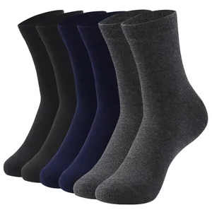 Men's Solid Color Ankle <b>Socks</b> 100% Cotton Breathable Knitted Regular Style Spring Daily Wear <b>Black</b> - Product Image 5