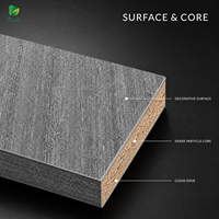 Panneau de particules mélaminé gris béton industriel Jinbase XT6013 18 mm E0 1220x2440 mm pour la conception d'intérieur moderne
