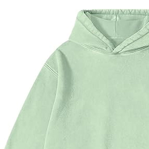 Sweat à capuche surdimensionné pour femme, personnalisé avec logo imprimé en relief, de haute qualité, bleu foncé, pull épais, streetwear d'hiver - Product Image 5