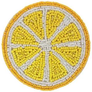 Chic Art Bohemian-Style <b>Beaded</b> Glass <b>Coasters</b> with Non-Slip Base for Home Decor and Table Decor - Product Image 1