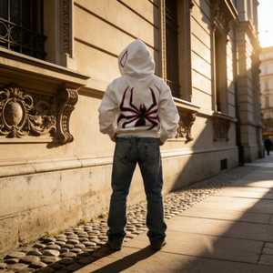 Sweat-shirt à capuche unisexe pour adolescents 100% coton, imprimé araignée, sweat-shirt en molleton pour enfants, pull à capuche pour garçons, coupe classique personnalisée avec poche - Product Image 5