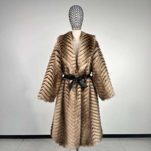 Premium Women's Eco-Friendly Faux Fox Fur Hooded <b>Coat</b> Regular Sleeve Winter Fashion Custom Branding OEM/ODM Wholesale - Product Image 1