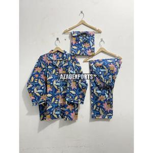 Conjunto de Pijama de Algodón Orgánico 100% con Estampado Floral para Mujer, Manga Larga, Cuello Camisero, Largo Completo, Clásico, de Lujo, de Secado Rápido - Product Image 5