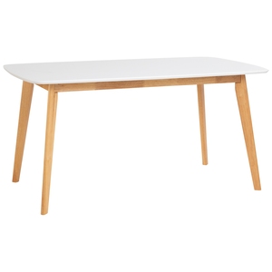 Minimalist Mid-Century 150cm <b>Walnut</b> <b>Table</b> for 6 Person Rectangle Kitchen <b>Table</b> for Dining Room Durable Malaysian Oak Base - Product Image 1