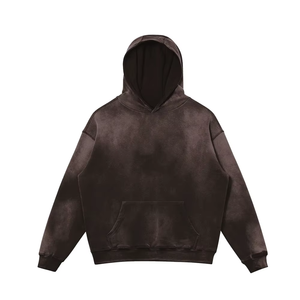 Sudadera con Capucha para Hombre, Estilo Moderno, Corte Regular, Diseño Desgastado, Mezcla de Algodón, Informal, con Logotipo Frontal - Product Image 6