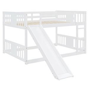 Letto a Castello Bianco Full Over Full con Scala e Scivolo per Bambini (Vecchio SKU LT000208AAK) - Product Image 4