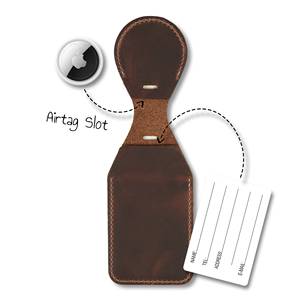 Personalized Genuine Leather Luggage <b>Tags</b> Luxury Travel Bag <b>Tags</b> Privacy Cover <b>Suitcase</b> Labels Custom LMP-0187 - Product Image 6