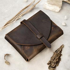 Funda de Cuero Genuino de Alta Calidad para Cuaderno A5, Resistente a Olores, Protección Reforzada, Recargable, Multifuncional, Porta Diario - Product Image 4