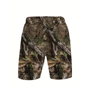 Pantalones Cortos de Punto Vintage para Hombre, 100% Poliéster, Resistentes al Viento, Antiarrugas, Transpirables, Cintura Elástica, Estampado de Camuflaje Real Tree, para Actividades al Aire Libre - Product Image 2