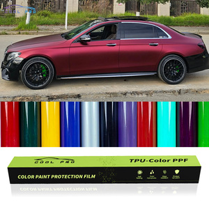 ฟิล์มไวนิลสีแดงไวน์ด้านแบบประกายชมพู สำหรับหุ้มรถยนต์ทั้งคัน ป้องกันสีรถ ทนรังสียูวี มีจำหน่ายเป็นม้วน - Product Image 1