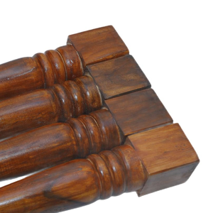 Patas de Madera Tallada Smart Art, Adecuadas para Escritorio de Oficina, Mesa Charpai, Estación de Trabajo, Madera de Pino, Acabado Marrón, Piezas de Muebles - Product Image 6