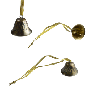 Decor <b>Brass</b> Antique Finishing Design Hanging <b>Bell</b> Best for Festive and Other Events Decorative Design Christmas <b>Bell</b> - Product Image 1