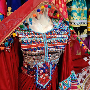 Vestido Afgano Kuchi Hecho a Mano, Tradicional, Bordado, de Terciopelo, para Mujer, Estilo Tribal, para Fiestas y Bodas, Talla Personalizada - Product Image 5