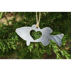 High Quality Wholesale Fish <b>Ornament</b> Accent Large Christmas Decorative <b>Garden</b> Tree Hanging <b>Ornaments</b> for Home Use Die Cutting - Product Image 1