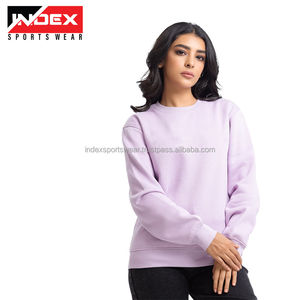 Sudadera Deportiva de Cuello Redondo para Mujer, Color Sólido, Manga Larga, Tejido de Algodón, Ropa Casual de Otoño para Adultos - Product Image 4