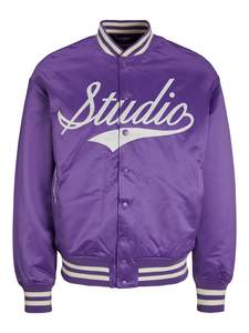 Veste bomber en satin bordeaux 100% polyester personnalisée avec logo/étiquette pour homme - Product Image 2