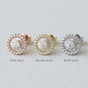 High End China Manufacturer Price Trendy 18k White Gold Natural Brilliant Cut Diamond Stud Earrings Fine Jewelry Quick Delivery - Product Image 5