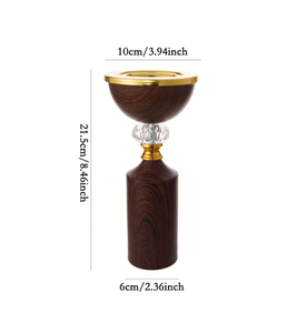 Brûleur à Bakhoor en bois de luxe avec bol en métal doré, brûleur à encens arabe, brûleur à Oud, porte-encens, décoration d'intérieur, brûleur à Oud arabe - Product Image 5