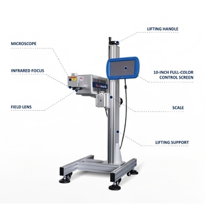 Machine de marquage laser CO2 à haute vitesse pour la codification des dates de péremption, des numéros de lot et permanente sur les emballages plastiques CE - Product Image 3
