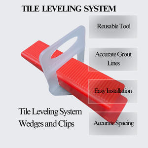 Thien Quang Smart Tools Red White <b>Tile</b> Spacers Clips Self-adhesive <b>Leveling</b> System Edge Protection Construction Tool 3-Year - Product Image 2