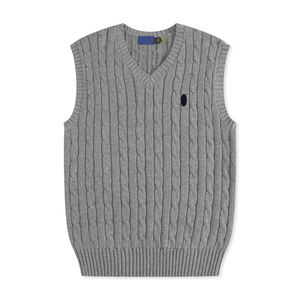Chaleco de Punto sin Mangas con Cuello en V, 100% Algodón, Casual, para Mujer, Invierno - Product Image 5