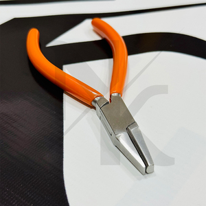 Pince à bec plat/demi-ronde 130 mm en acier inoxydable à poignée souple pour la fabrication de bijoux, la mise en forme de perles et la réparation de fils – Vente directe usine - Product Image 5