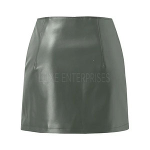 Falda de Cuero Ligera y de Lujo para Mujer, Transpirable, Cintura Natural, Alta Calidad, Mini, Diseño y Colores Personalizados - Product Image 2