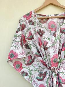 Vestido Kaftán Informal de Verano con Estampado Floral Tropical, sin Mangas, de Algodón, para Mujer, Playa, Islas del Pacífico, Disponible en 10 Tallas - Product Image 2