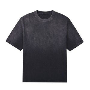 Acid Washed 100% Cotton Regular Fit Streetwear Vintage T-<b>Shirt</b> 260gsm O-neck Solid Short Sleeve Eco-Friendly Breathable - Product Image 3